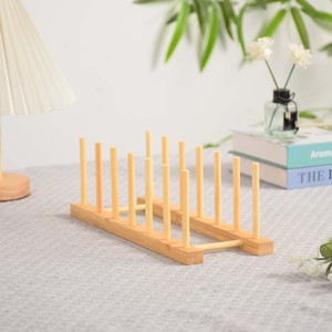 Solid Wood Dish <b>Rack</b> 6 Tier Quick Dry Multipurpose Kitchen Storage <b>Rack</b> For <b>Plates</b> Bowls Tableware - Product Image 3