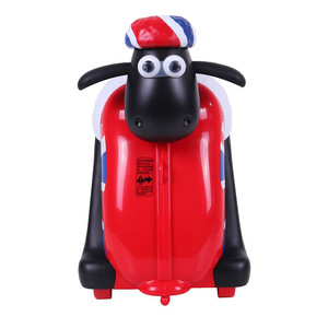 red shaun the sheep ride-on suitcase cartoon trolley luggage for children - Product Image 3