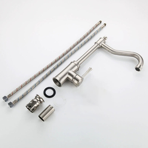 Grifo de Cocina de Acero Inoxidable Estilo Antiguo, Grifo de Fregadero de Agua Fría y Caliente Flexible de 360 Grados, Grifo Vintage para Lavabos - Product Image 4