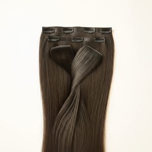 Extensions de cheveux européennes à clipser, trame invisible, double épaisseur, cuticules Remy, couleur personnalisée, longueur 14-28 pouces, résistantes à la chute - Product Image 2