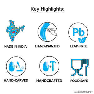 Servidor de Ensalada de Madera de Mango con Diseño Artesanal y Cuchara para Sopa Pintada a Mano para Bodas, Utensilio de Cocina - Product Image 2