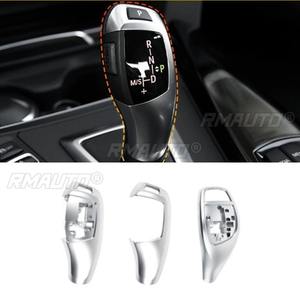 Para BMW Serie 1 2 3 5 7 X3 X4, Placa Decorativa de Fibra de Carbono en Negro Brillante y Plateado para Palanca de Cambios, Modificación para Conducción Derecha/Izquierda - Product Image 2