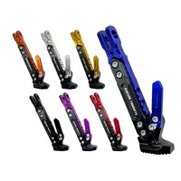 Béquille latérale pour scooter électrique et moto, support latéral réglable en alliage d'aluminium CNC multicolore