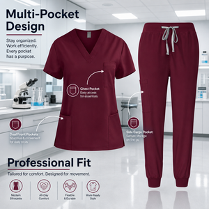 Uniformes de Trabajo Elásticos y Duraderos, Conjuntos de Uniformes Médicos Cómodos, Uniformes Transpirables para Clínica Dental, Trajes para Médicos y Enfermeras - Product Image 6