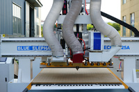 Máquina CNC 1325 ATC para Muebles, Router CNC de Anidamiento con Alimentación Automática, Corte y Perforación de Paneles de Puerta con Etiquetado