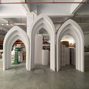 <strong>Wedding</strong> Banquet White Pvc 3d Stereoscopic Arch <strong>Wedding</strong> Hanging Chandelier Backdrop Panel <strong>Decoration</strong> Board Stage Backdrop Wall - Product Image 4