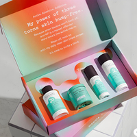 Boîte d'emballage cosmétique de luxe personnalisée avec logo gaufré à l'or, poignée, fermeture magnétique, portable, en papier recyclable pour produits haut de gamme