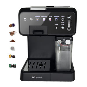 Machine à café à capsules Anbolife 20 bars, double chaudière, expresso, latte, cappuccino, americano, <span class=keywords><strong>mousseur</strong></span> à lait, compatible <span class=keywords><strong>Nespresso</strong></span>, 2L, OEM - Product Image 1