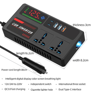 Inversor ARL de 12V CC a 220V CA, 5A, 50/60Hz, Monofásico, para Uso Doméstico, con Enchufe de CA - Product Image 4