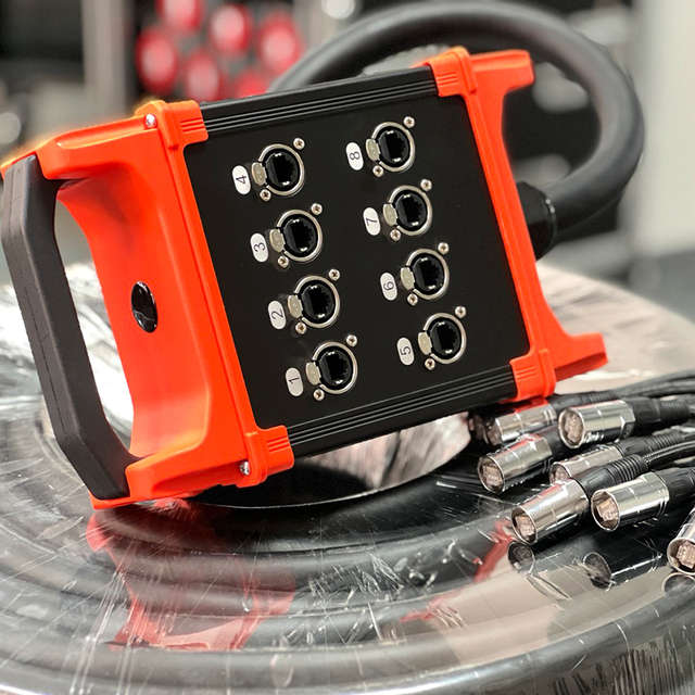 OEM ODM CAT6 8-Channel RJ45 Oxygen Free Copper Audio Snake Cable Box for Professional Stage Digital Audio Applications