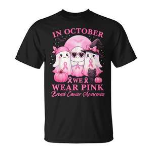 En octubre usamos camisetas rosas de Ghost Squad para la concienciación sobre el cáncer de mama - Product Image 1