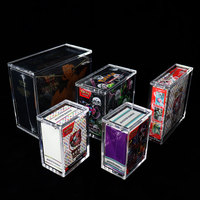 Vente en gros Pokemoned 6 Pack Petit Paldean Fates Booster Bundle Case Couvercle magnétique Acrylique 151 Booster Bundles Case Boîte de rangement