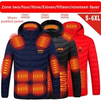 Xsunwing en Stock Veste Chauffante Hiver Extérieur Unisexe S-6XL, 2-21 Zones de Chaleur, à Batterie Rechargeable, Chauffage USB, Manteau Isolant