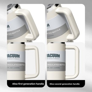 Gobelet isotherme de 40 oz pour voiture, grande capacité, en acier inoxydable 304, pour café glacé, bouteille d'eau antichute pour véhicule, modèle transfrontalier - Product Image 4