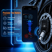 Sensor Pemantau Tekanan Ban Sepeda Motor BLE 5.2 IP67 Sensor TPMS Terintegrasi Presisi 0.05 Bar Baterai 5 Tahun OEM ODM Kustom