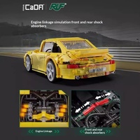 Bloques de Construcción C62003 de Plástico ABS, 40 Piezas, Modelo de Auto Deportivo de Carreras, Juguete Educativo, Regalo para Niños