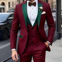 Costumes d'affaires trois pièces à simple boutonnage pour hommes, style européen et américain, du XXS au 5XL, pour sites web indépendants