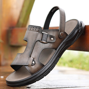 Sandalias Casuales de Verano para Hombre, Punta Abierta, Parte Superior de PU, Suela de Goma, Transpirables - Product Image 2