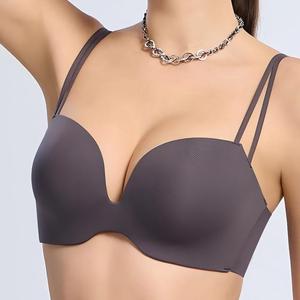 <span class=keywords><strong>Sujetador</strong></span> de copa profunda para mujer, <span class=keywords><strong>espalda</strong></span> en U, corte bajo, <span class=keywords><strong>espalda</strong></span> hermosa, sin aros, cobertura completa, talla grande, push-up, efecto plunge, en stock, venta al por mayor - Product Image 6