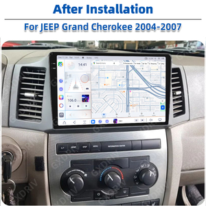 Android 13 <span class=keywords><strong>Radio</strong></span> de coche Carplay Auto estéreo navegación GPS WIFI 4G DSP Autoradio Unidad Principal para JEEP Grand Cherokee 2004-2007