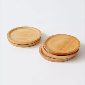 Ensemble de sous-verres en bambou <span class=keywords><strong>écologique</strong></span>s personnalisés, vierges, carrés et ronds, pour thé, boissons, bière et café, de fabrication originale. - Product Image 4