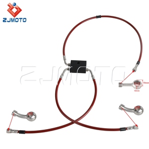 Kit complet <span class=keywords><strong>de</strong></span> conduite <span class=keywords><strong>de</strong></span> <span class=keywords><strong>frein</strong></span> avant supérieur inférieur noir <span class=keywords><strong>de</strong></span> 29.5 po avec maître-<span class=keywords><strong>cylindre</strong></span> ABS 180 - Product Image 2