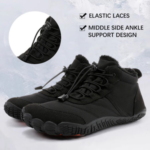 Calzature minimaliste da esterno in pelliccia calda invernale antiscivolo a goccia Zero Sole stivali da trekking a piedi nudi - Product Image 3