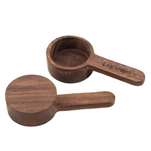 Walnut Wood Coffee Scoop 8035 Minimalist Design Measuring Spoon For Coffee Beans - Product Image 4
