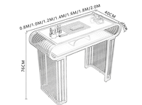 Table simple, double surface en verre pour ongles, design nordique, simple, double, triple, économique