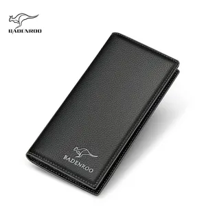 Hot selling Fashion wholesale Custom Brand High Quality Card Holder Soft Male Wallet Genuine Leather Men's Long Wallet