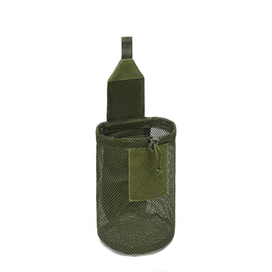DF922 Tactical Coyote Brown Mesh Molle <b>Pouch</b> Breathable <b>Water</b> Bottle Holder with Drainage Strap - Product Image 2