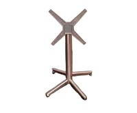Base de table pliante à quatre pieds en acier inoxydable avec support croisé en aluminium pour café, bistrot, restaurant, utilisation en extérieur et restauration