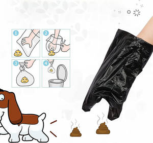 Bolsa para excrementos de perro negra de doble capa personalizada, ecológica, con cordón ajustable - Product Image 5