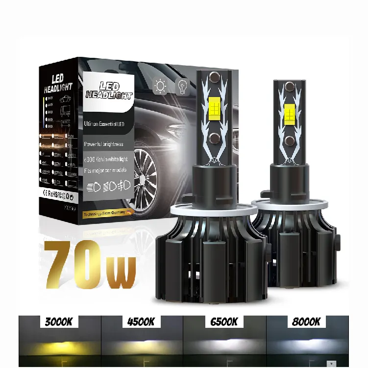 Beste 12V 35/35W 20000lm 6500K U12 880 H1 H4 H7 H11 H13 Mistlicht Motorfiets Lichte Auto Canbus Led Koplampen