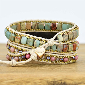 Coolyep Bracelets bohème multicouches perlé <span class=keywords><strong>bracelet</strong></span> de montre intelligente <span class=keywords><strong>bracelet</strong></span> en <span class=keywords><strong>pierre</strong></span> naturelle tissé à la main pour <span class=keywords><strong>Apple</strong></span> <span class=keywords><strong>Watch</strong></span> - Product Image 3