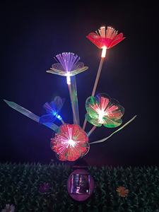 ไฟเส้นใยพลังงานแสงอาทิตย์สำหรับสวน, หลอดไฟ LED เปลี่ยนสีได้หลายสีสำหรับตกแต่งภูมิทัศน์กลางแจ้ง IP65แบบหรี่ไฟได้ - Product Image 3