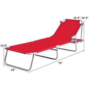 <span class=keywords><strong>Chaise</strong></span> <span class=keywords><strong>longue</strong></span> <span class=keywords><strong>pliable</strong></span> en métal, moderne, à basse hauteur, avec repose-pieds réglable, pour la pêche, l'extérieur et les parcs - Product Image 3