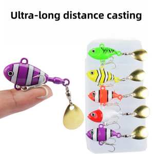 สปินเนอร์เหยื่อตกปลาโลหะแบบเหวี่ยงยาว sneda เหยื่อหมุนใต้น้ำทุกชั้นมีเป้าหมายปลาแมนดารินในน้ำจืด - Product Image 2