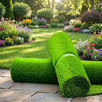 Rouleaux d'herbe artificielle réaliste de luxe Huimin Champion 20 mm - Matériau plastique durable, résistant à l'eau et aux UV, respectueux de l'environnement
