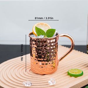 Wholesale 400Ml Moscow Mule Hammered <b>Copper</b> Stainless Steel Classic Party Coffee Beer Cocktail Bar Use Ceramic <b>Cups</b> for - Product Image 2