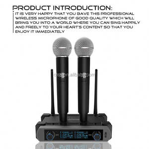 Clavax-Juego de micrófonos de karaoke para el hogar, molde privado, precio barato, antiaullido, rango de trabajo de 50 metros, inalámbrico VHF - Product Image 4