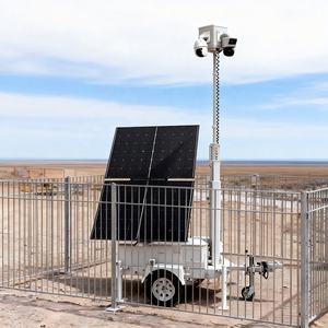 Système de sécurité portable sur remorque solaire mobile pour les zones éloignées, solution de surveillance hors réseau avec <span class=keywords><strong>d</strong></span>éploiement facile - Product Image 1
