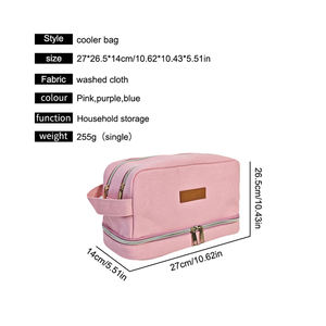 Bolso de Maquillaje <span class=keywords><strong>ISEN</strong></span> de Nuevo Diseño con Doble Capa y LOGO Personalizado, Neceser de Viaje Portátil e Impermeable para Artículos de Tocador y Belleza - Product Image 2