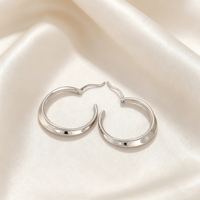 Boucles d'oreilles tendance style français en argent sterling 925, créoles géométriques irrégulières plaquées or pour femme, idéales pour mariage et soirée
