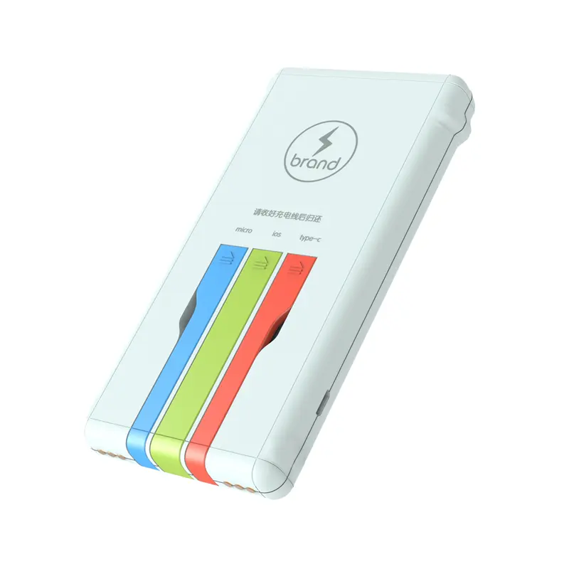 OEM Shared Power Bank With 3 Cables Portable Charger For All Cellphone Factory Directly Power Bank Made In China