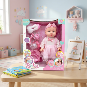 Poupée bébé Pammy Talk avec accessoires, tenue rose, biberon, sucette, jouet pour filles de 3 ans et plus - Product Image 1