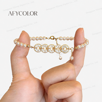 Bracelet en perles d'imitation pour femme, inspiré des cinq dynasties, plaqué or, luxe léger, vente en gros, fournisseur OEM en stock