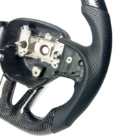 Volant sport en cuir et fibre de carbone noir pour vente directe, compatible avec Dodge SRT Challenger Hellcat Durango