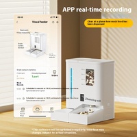 Vente flash : Distributeur automatique de nourriture pour animaux de compagnie intelligent 2 en 1 avec caméra et commande par application, distributeur d'eau de 4 L, bols en plastique écologiques