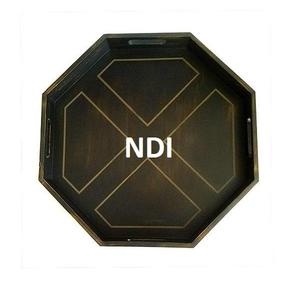 Bandeja de servicio de acabado chapado en oro de la mejor calidad, bandeja decorativa, bandeja de Metal para servir desayuno de uso multiusos - Product Image 2